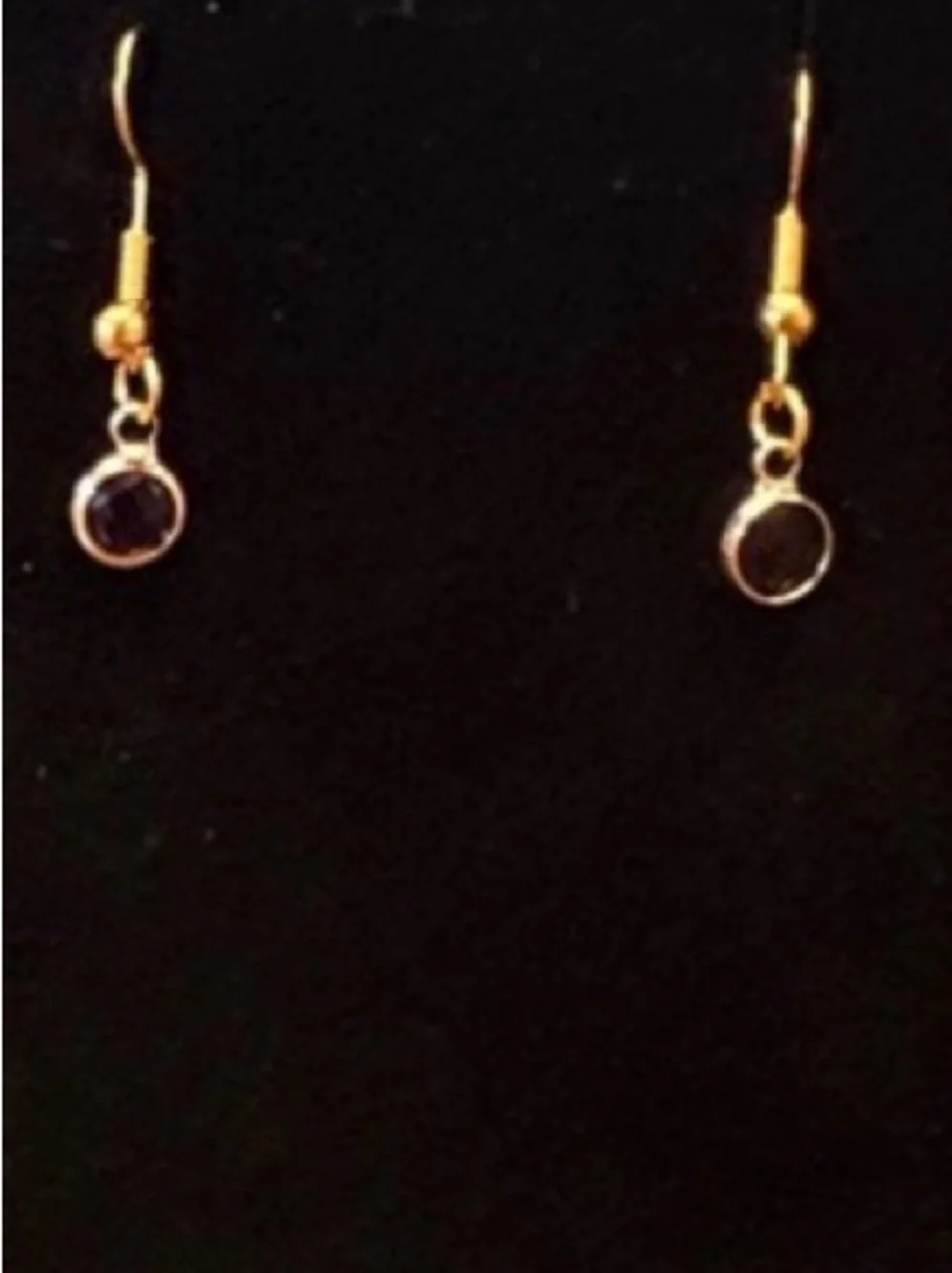 New handmade Chic Gold tone and purple Earrings